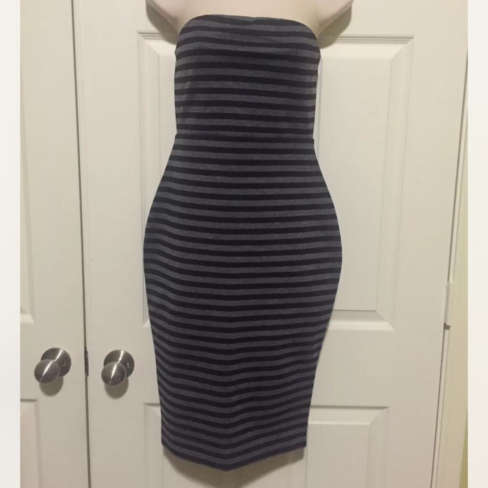 Express Black/Gray Tube Dress